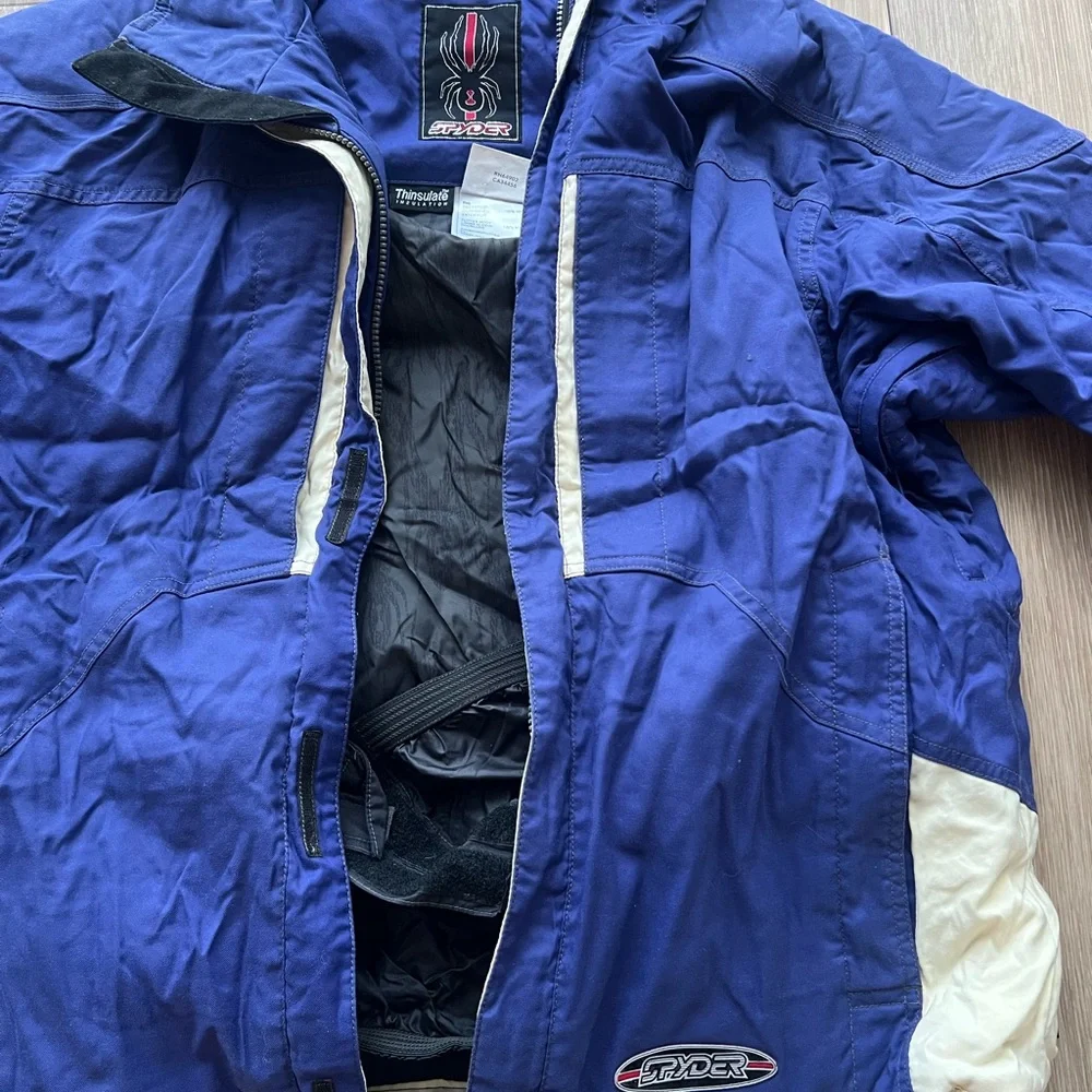Spyder Jacket Mens Medium Ski Insulated Thinsulate Blue